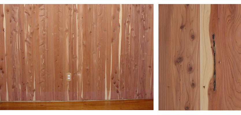 Aromatic Red Cedar Closet Liner, Thin Tongue and Groove Planks