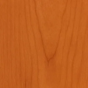 Cherry Plywood. Smooth warm orange-brown wood veneer with subtle vertical grain lines and faint V-shaped knots.